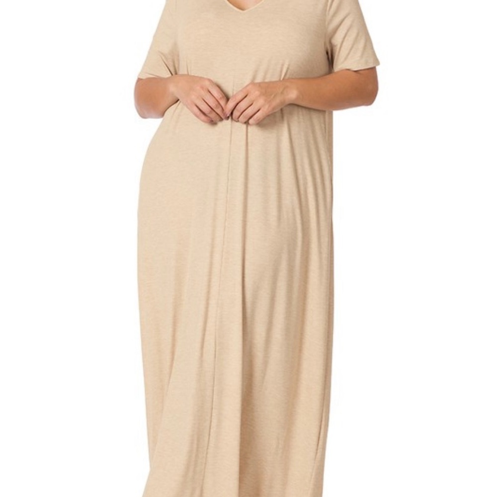 Heather Beige Maxi Dress